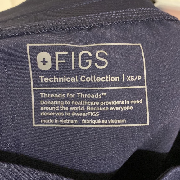 NWT FIGS Zamora Jogger Scrub Pants In Navy - Picture 10 of 11